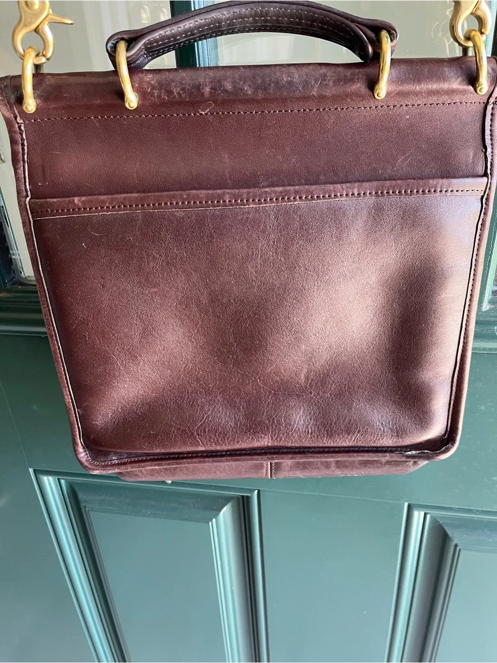 Coach Willis Leather Top-Handle Crossbody Bag - Mahogany